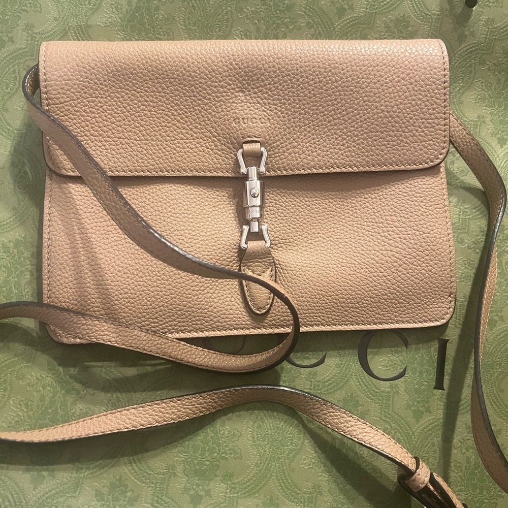 Gucci Beige Leather Crossbody Bag